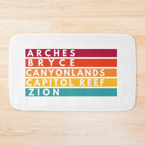 Item preview, Utah Mighty 5 National Parks Arches Bryce Canyonlands Capitol Reef Zion designed and sold by BadLatitude.