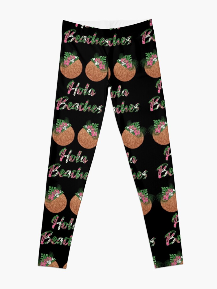 Disover Hola Beaches Coconut Lover Friends Holiday Beach Vacation Leggings