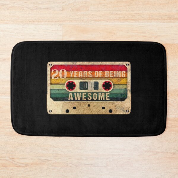 Item preview, 20 Years Of Being Awesome, 80s Retro Video Cassette Mixtape, 20th Birthday Gift designed and sold by GoldenGerrari.