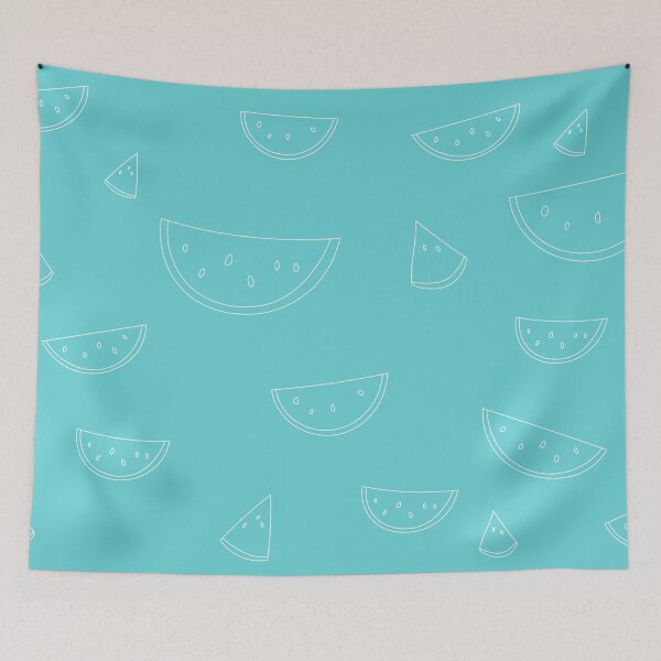 Item preview, Watermelon Slices White Art Print designed and sold by lineartdesigns.