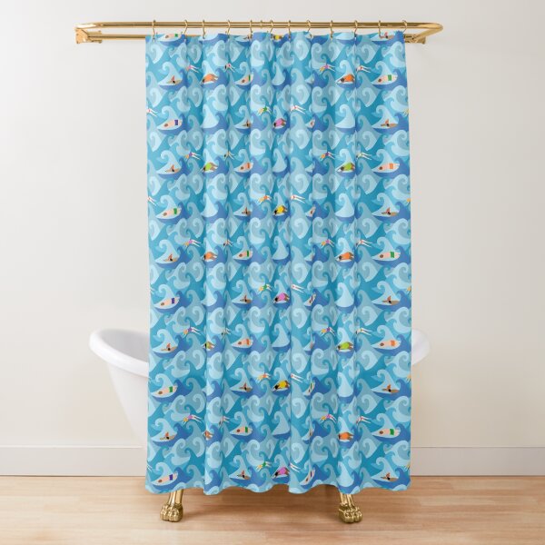 New Year’s Swim Shower Curtain