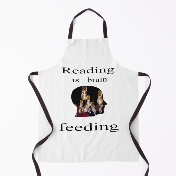 Item preview, reading is brain feeding w designed and sold by CottagePop.