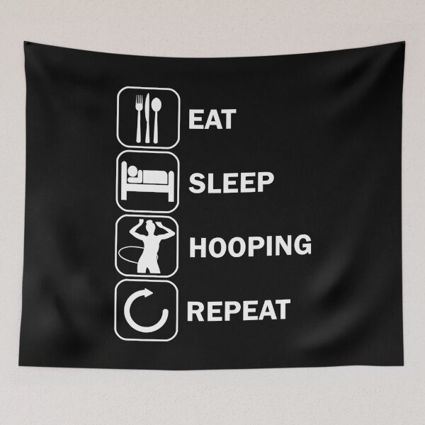 Item preview, Hooping Hula Hulagirl Sport Eat Sleep Hoop designed and sold by DerNerd.