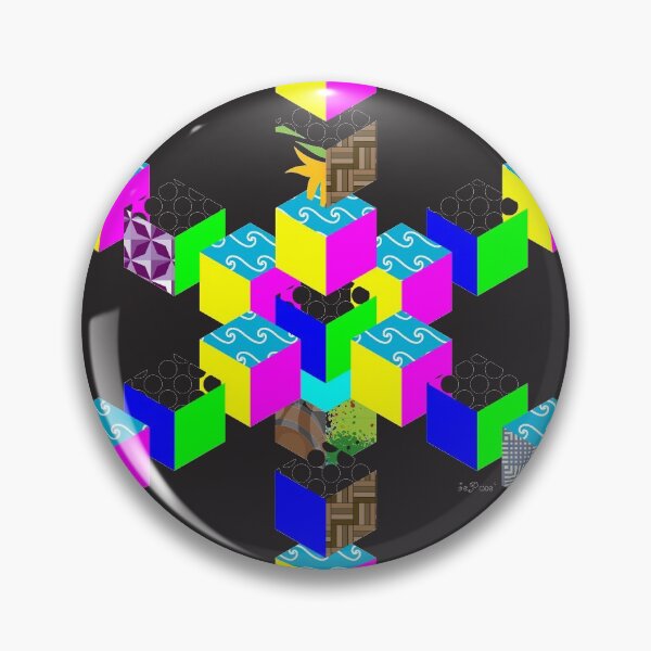 Item preview, Optical Illusion Illusion 3d Cube Hexagon Colors designed and sold by mrpropcake.