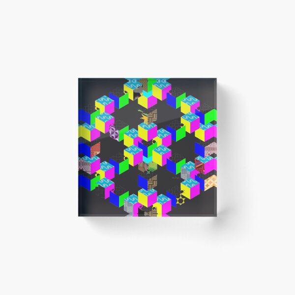 Item preview, Optical Illusion Illusion 3d Cube Hexagon Colors designed and sold by mrpropcake.