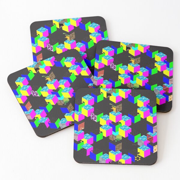 Item preview, Optical Illusion Illusion 3d Cube Hexagon Colors designed and sold by mrpropcake.