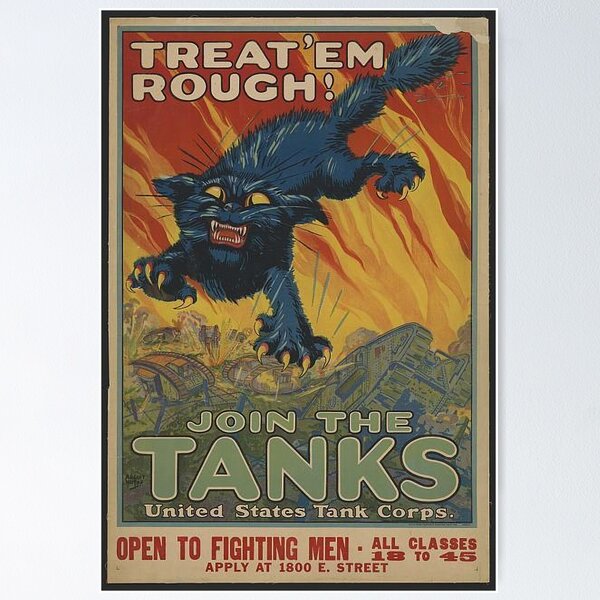Item preview, Treat 'em rough - Join the tanks United States Tank Corps designed and sold by Karcer.