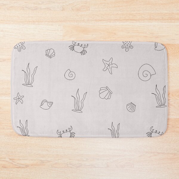 Item preview, Sea Life Black Art Print designed and sold by lineartdesigns.