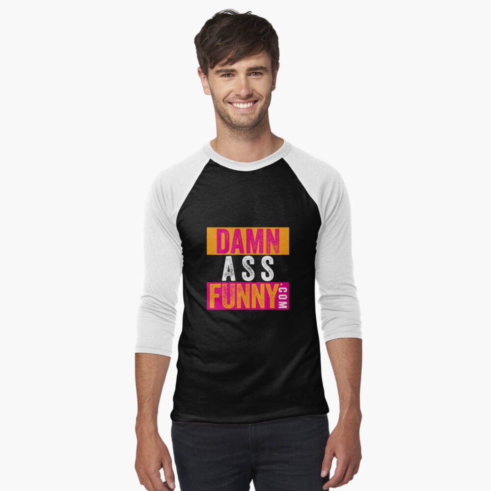Item preview, Baseball ¾ Sleeve T-Shirt designed and sold by DamnAssFunny.