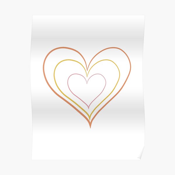 Poster Drei Herzen Redbubble