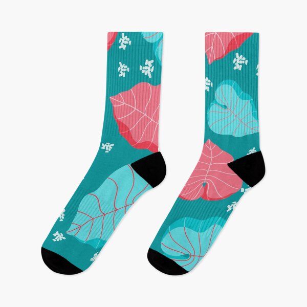 Item preview, Green Color Blue ocean and Pink Plant Print  designed and sold by Jw-Grow.