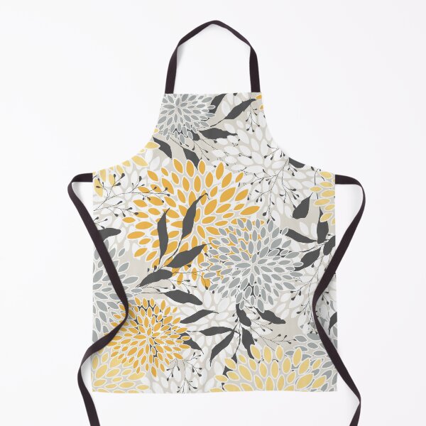 Item preview, Leaves and Blooms, Yellow, Gray, Charcoal designed and sold by meggydesigns.