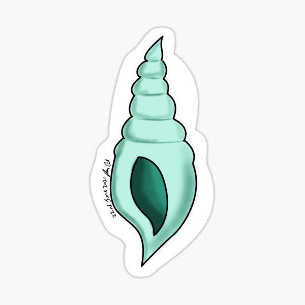 "Shell" Sticker for Sale by dominiccivilart Redbubble