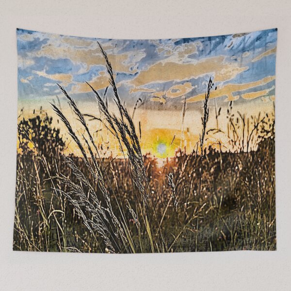 Item preview, Wheat Field Summer Sunset Backlighting Crops Countryside designed and sold by LashCreations.