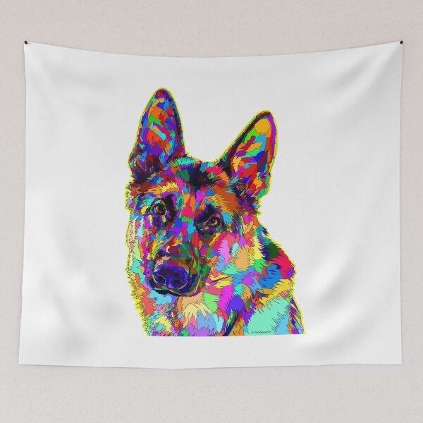 Item preview, German shepherd portrait designed and sold by SadhasNost.