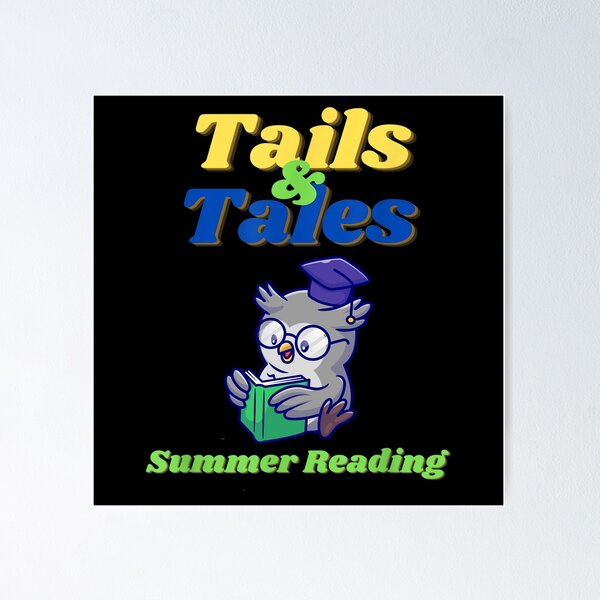 Item preview, Tails and Tales Summer Reading owl, Book Reading designed and sold by SweetbeStore.