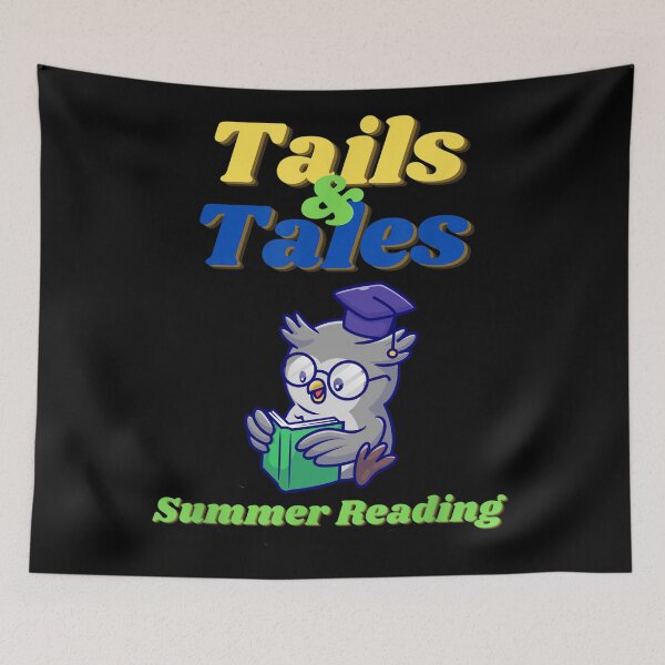 Item preview, Tails and Tales Summer Reading owl, Book Reading designed and sold by SweetbeStore.