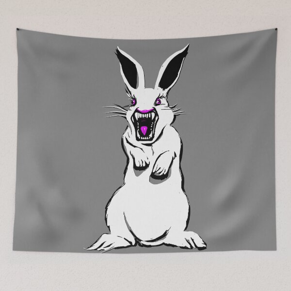Item preview, Killer Rabid Rabbit with large evil teeth designed and sold by mirrorimages.
