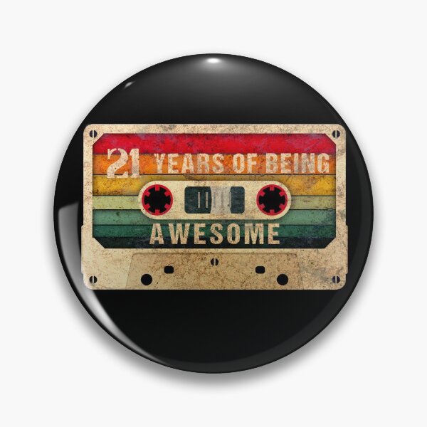 Item preview, 21 Years Of Being Awesome, 80s Retro Video Cassette Mixtape, 21st Birthday Gift designed and sold by GoldenGerrari.