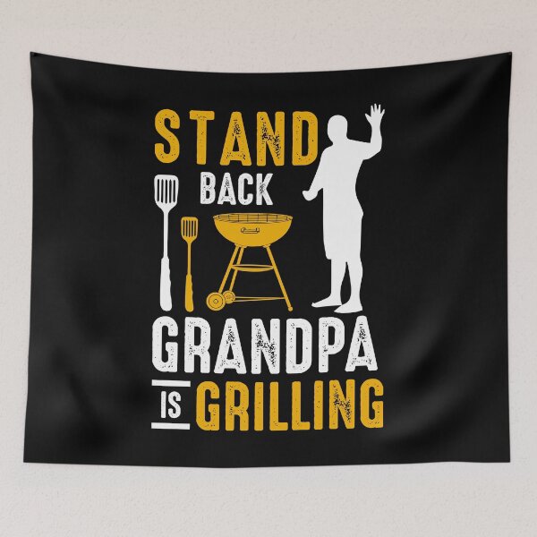 Item preview, STAND BACK GRANDPA IS GRILLING COLLECTION designed and sold by JRM Tees & More Store.