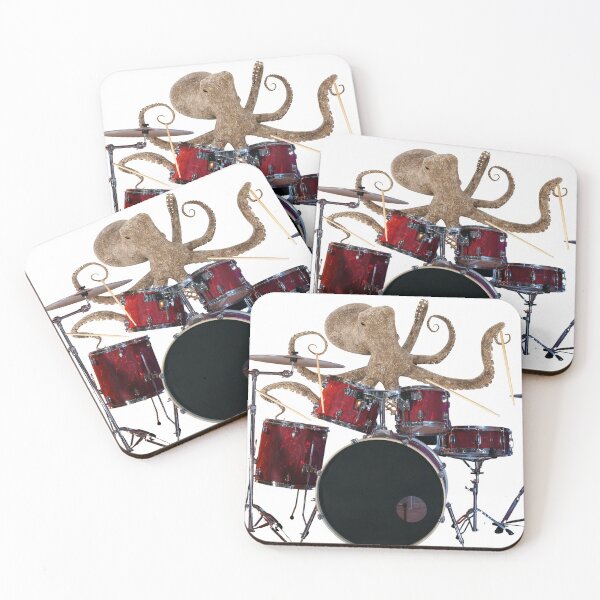 Item preview, Octopus Playing Red Drums Men's T-Shirt Gift, Drummer Shirt Octopus Gift Drumming Shirt designed and sold by mydesignsbylar.
