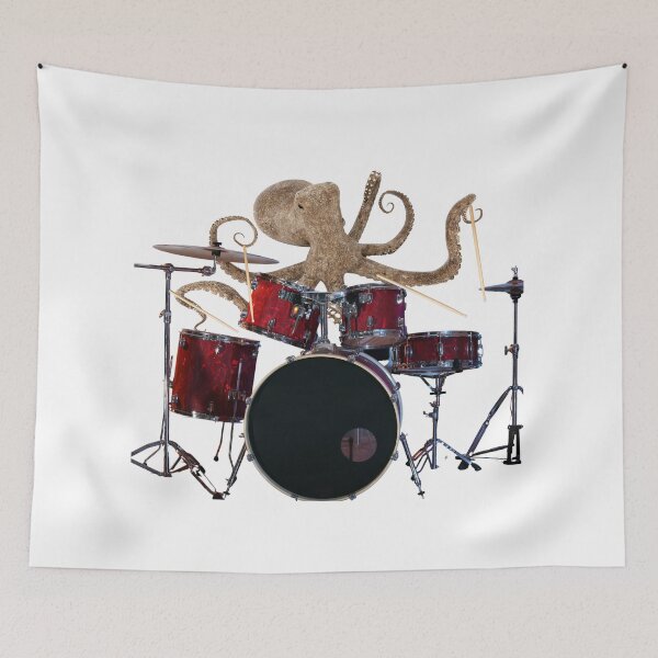 Item preview, Octopus Playing Red Drums Men's T-Shirt Gift, Drummer Shirt Octopus Gift Drumming Shirt designed and sold by mydesignsbylar.
