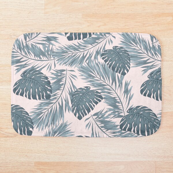 Item preview, Tropical Leaves Green on Pink designed and sold by Bluematerials.