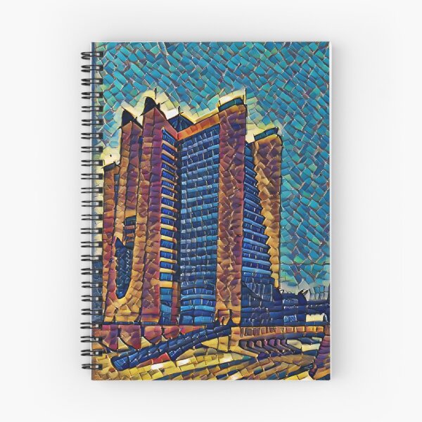 Item preview, Retrofuturist Building Artwork designed and sold by Artificial-Arts.