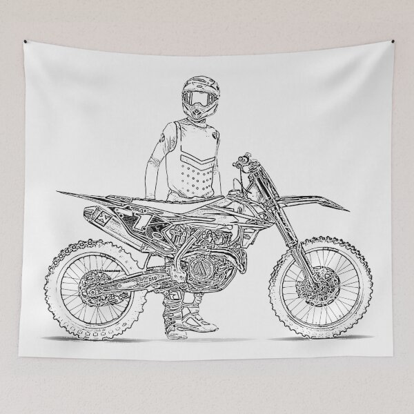 Item preview, motocross rider draw designed and sold by nicodrt.