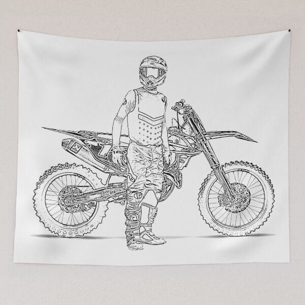 Item preview, motocross rider draw designed and sold by nicodrt.