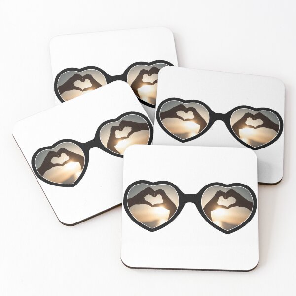 Item preview, photoghraphi sunset sky - couple love - heart sunglasses  designed and sold by QUEEN-WIVER.