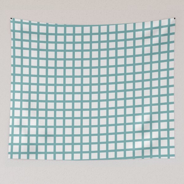Item preview, comfy teal grid designed and sold by duvet-day.