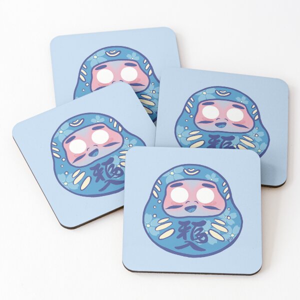 Item preview, Soft Blue Daruma Doll designed and sold by Druid Soup.