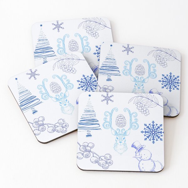 Item preview, Winter Themed Pattern Light Blue designed and sold by dealchica.