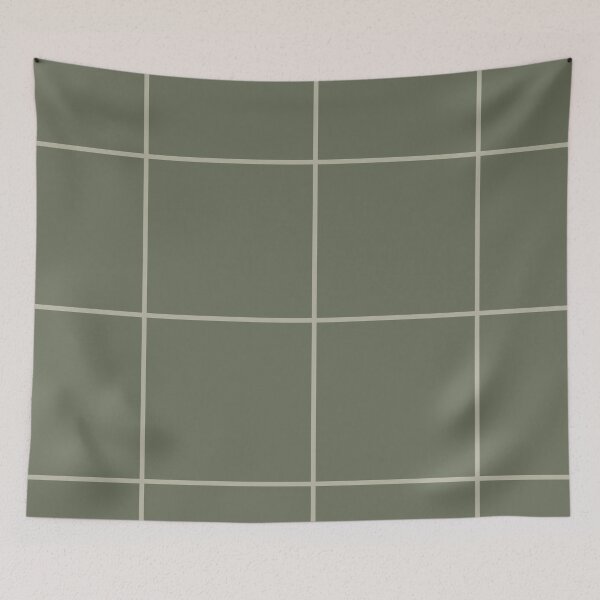 Item preview, comfy minimalist squares in olive designed and sold by duvet-day.