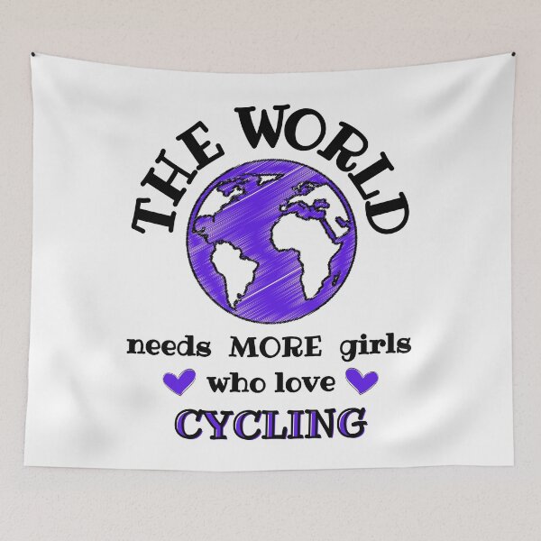 Item preview, The world needs more girls who love cycling designed and sold by TheGreenGoat.