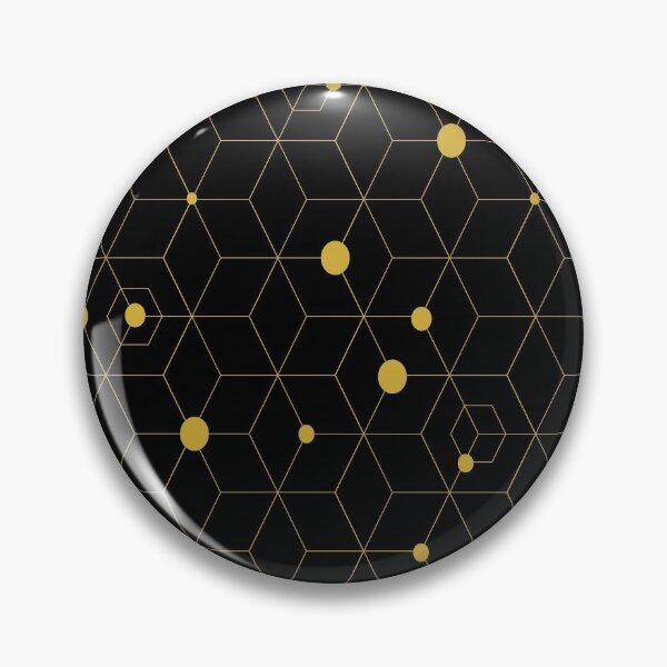Item preview, Patrón dorado de formas hexagonales designed and sold by AmethystMurad.