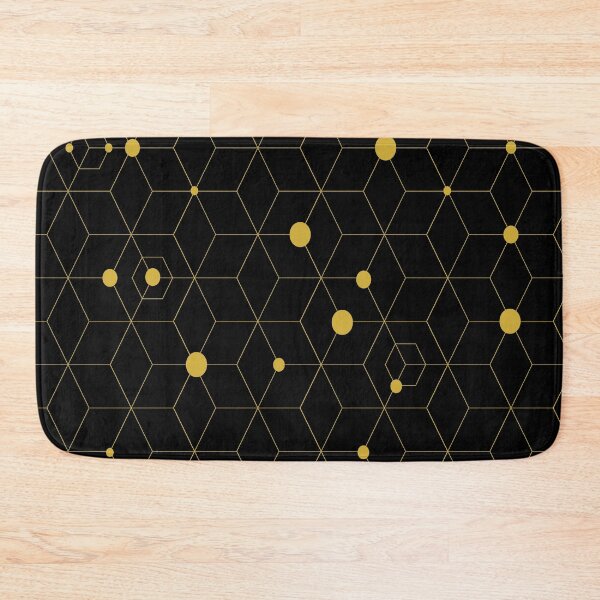 Aperçu de l'œuvre Formes hexagonales à motif doré créée et vendue par AmethystMurad.
