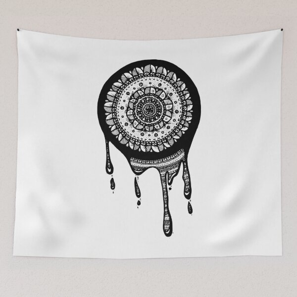 Item preview, Dripping Mandala (Black) designed and sold by Arianna Khalil.