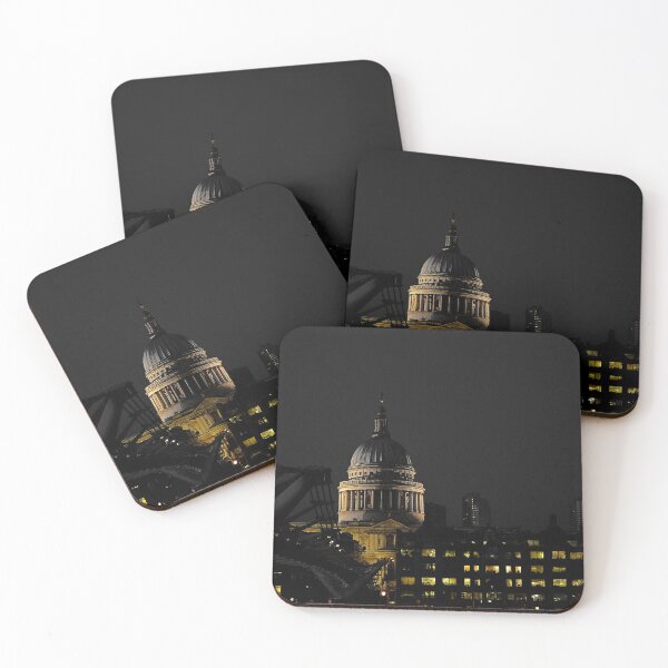 Item preview, St. Pauls cathedral and the Millennium Bridge at night. designed and sold by Anthony Hedger Photography.