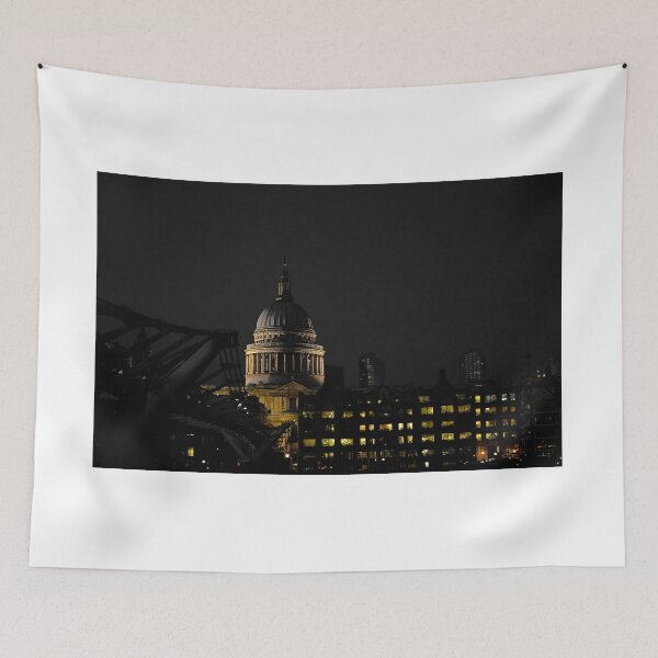 Item preview, St. Pauls cathedral and the Millennium Bridge at night. designed and sold by Anthony Hedger Photography.