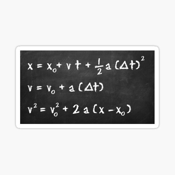Kinematics equations Sticker