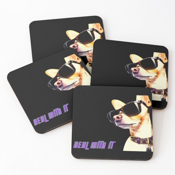 Item preview, dog with sunglasses on - deal with it designed and sold by fullynikah.