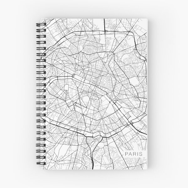 Item preview, Paris Map, France - Black and White designed and sold by MainStreetMaps.