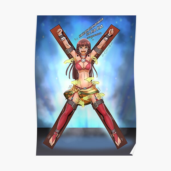 Anime Girl Tickles Poster For Sale By Ladykraken Redbubble
