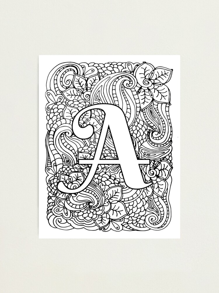 Alphabet Coloring Pages  Doodle art letters, Alphabet coloring