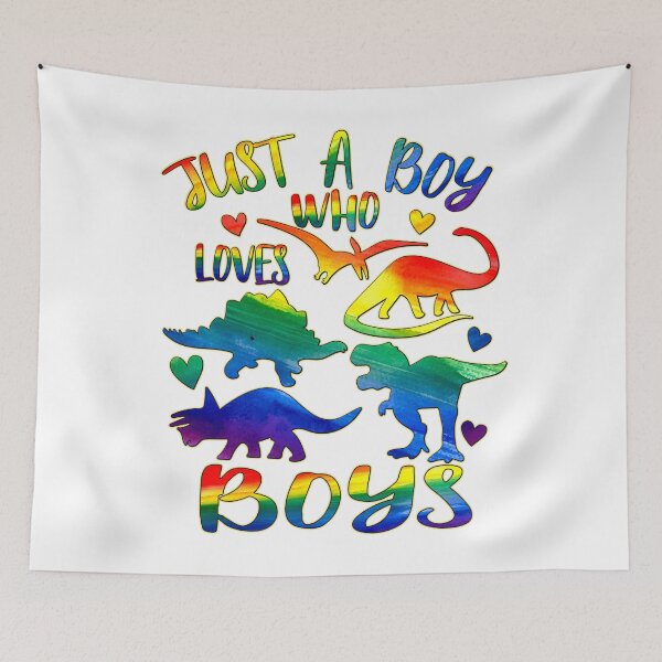 Item preview, Just a boy who loves boys designed and sold by PrettyPittie Shop.