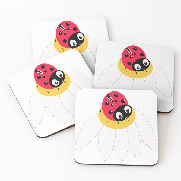 Item preview, Ladybug sitting on white camomile flower.  designed and sold by Ingahaliullina.