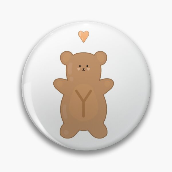 Aperçu de l'œuvre Initial Y Teddy avec un coeur orange. créée et vendue par nightcomets.