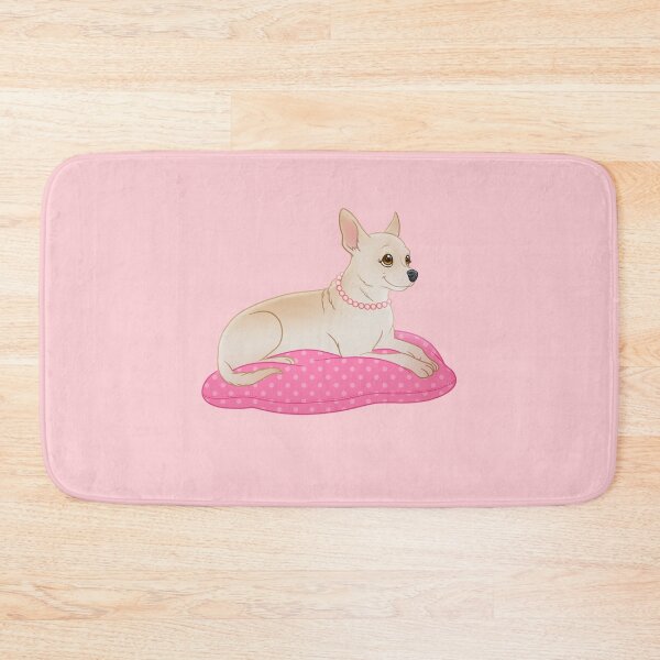 Item preview, Spoiled short haired chihuahua white on pillow designed and sold by Chiwowy.